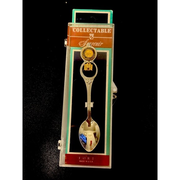 NEW In Box Vintage Fort Alamo Souvenir Spoon Silver Made In USA Collectable - Picture 1 of 2